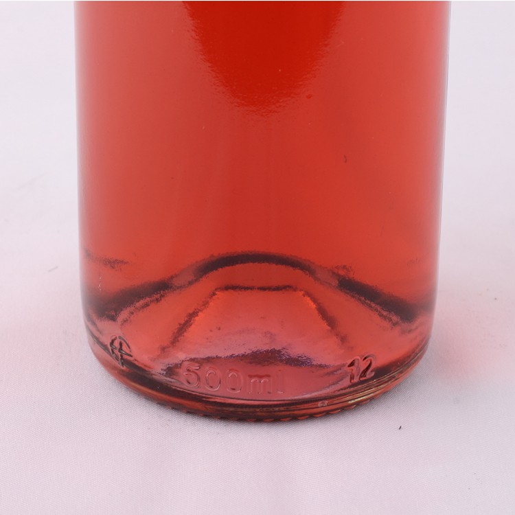 Bottle Manufacturer Empty Clear Round Red Wine Bottle