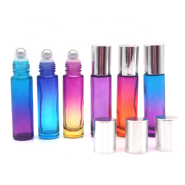 10ml Essential oil Rainbow Color Roll On Bottles With