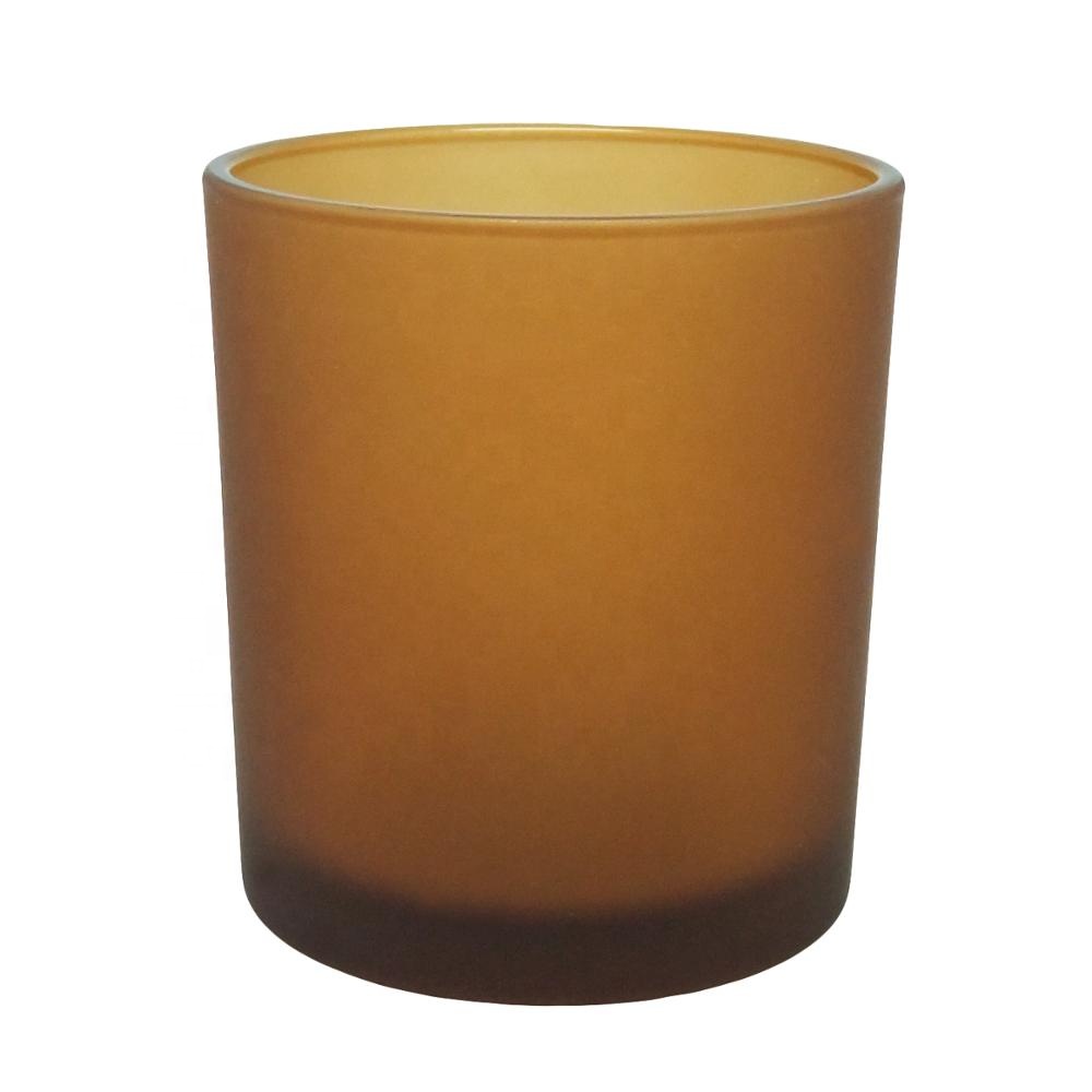 5.5oz glass containers for candles matte colored wholesale candle