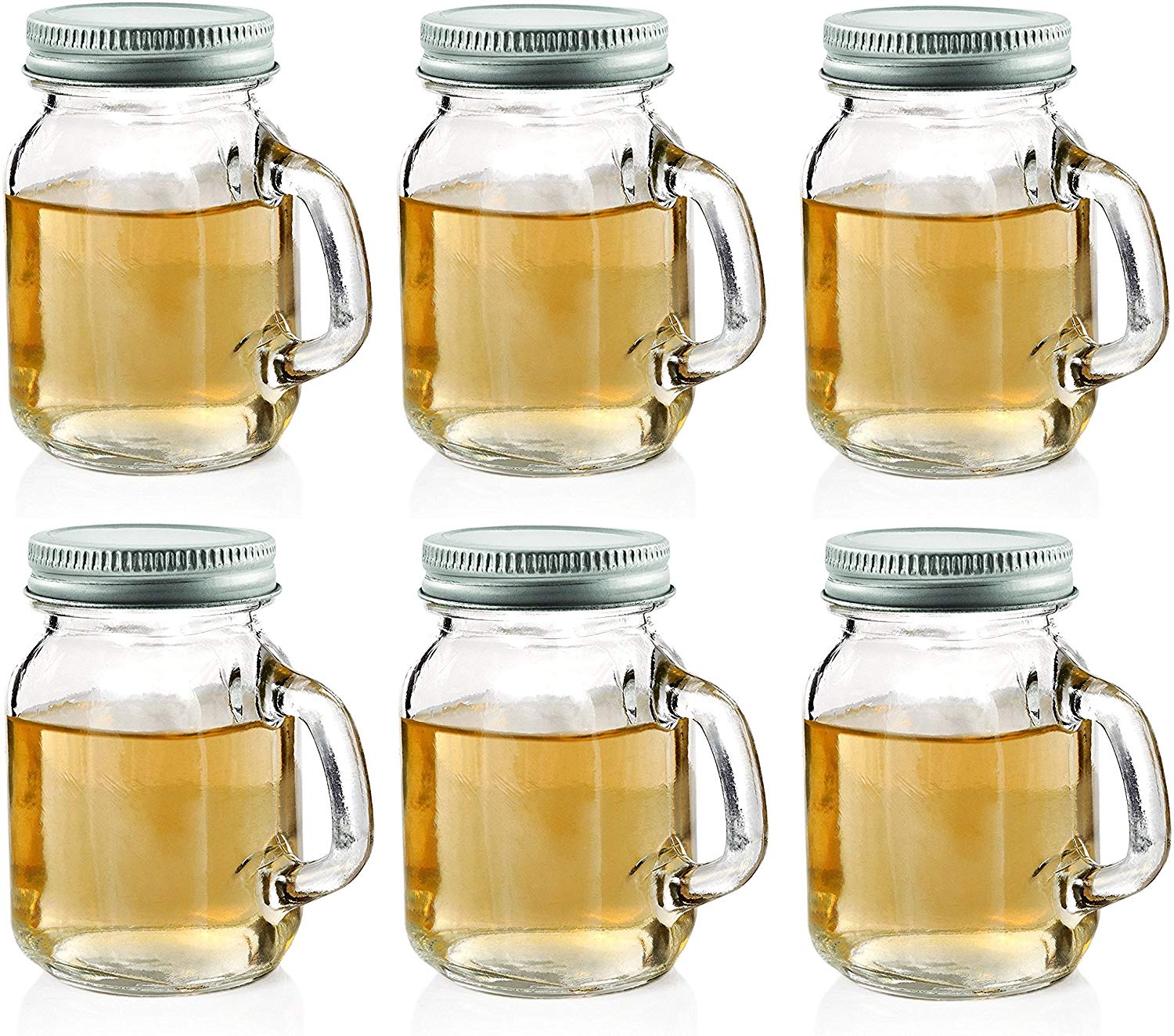 Mini 4oz Jar Mug Shot Glass Mason Jar With Handle And Lid High 
