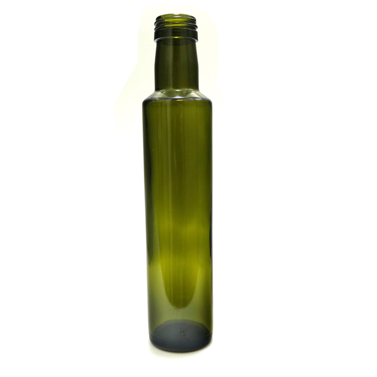 Wholesale 250ml dorica small antique green/dark green olive oil glass