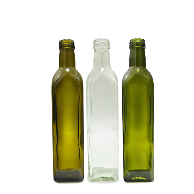 wholesale cooking oil 500ml square olive oil glass bottle