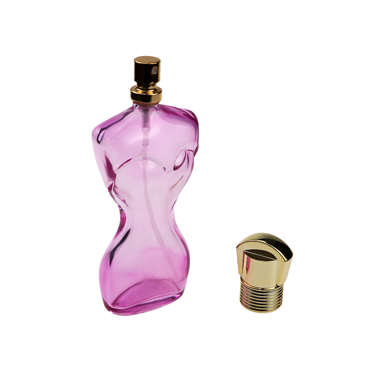 Elegent pink women Body Shape 70ml Glass Perfume Bottle