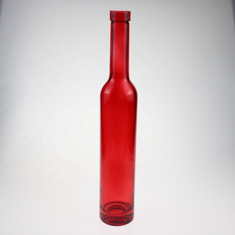 Red Spray Colored Glass Wine Beer Bottles For Sale Empty