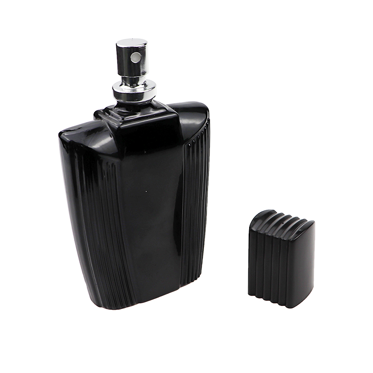Black Classical Men Cologne Square Empty Glass Perfume Bottle 120 ml