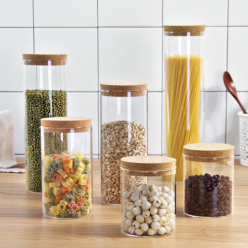 High Borosilicate Glass Spice Tea Glass Jar With Bamboo Lid For Home High Quality Glass Jar