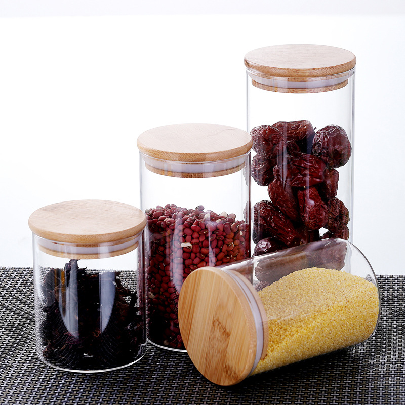 Wholesale High Borosilicate Clear Glass Jar Kitchen Use Custom Handmade