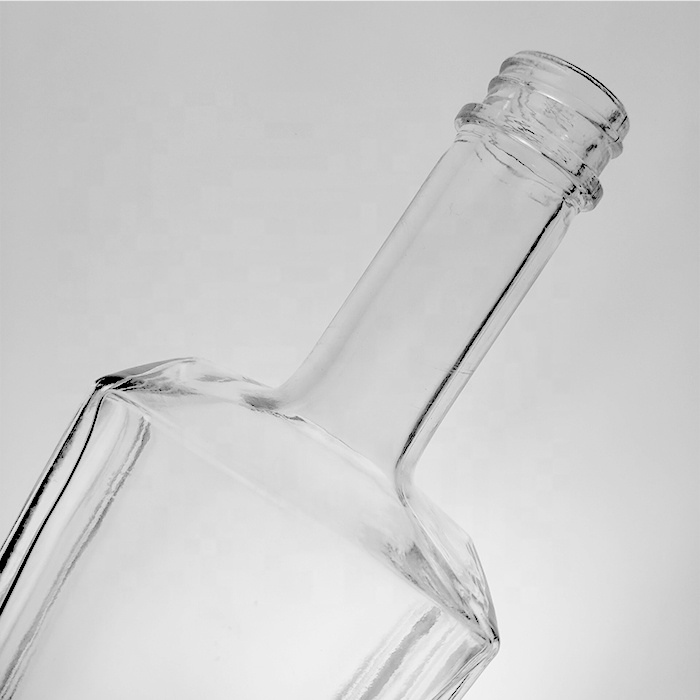 Rectangular 70cl Rum Whiskey Container Cork Top Black Lid Vodka Spirits White Extra Flint 700ml