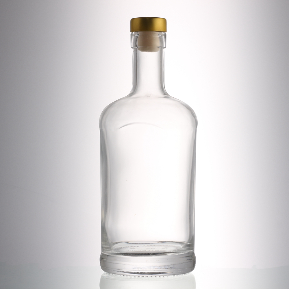 750 ml classic clear glass vodka whisky liquor bottles high quality