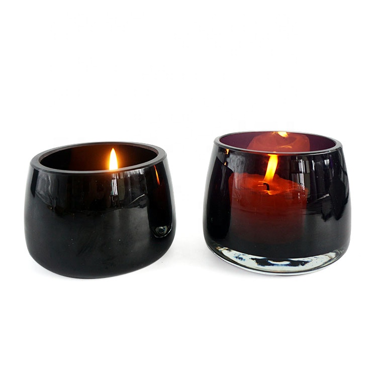 8oz 9oz 10oz black purple modern candle jars thick wall