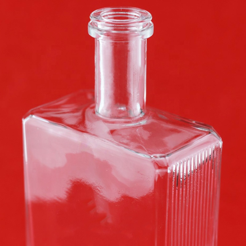 750ml Rectangular Glass Tequila Bottle Glass Whiskey Square Bottle