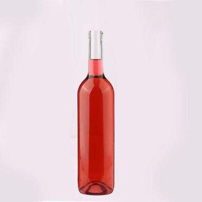 750ML   Glass Red Wine Bottle with Cork cap