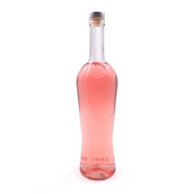  Unique shape 750ml glass gin liquor bottle for alcohol 