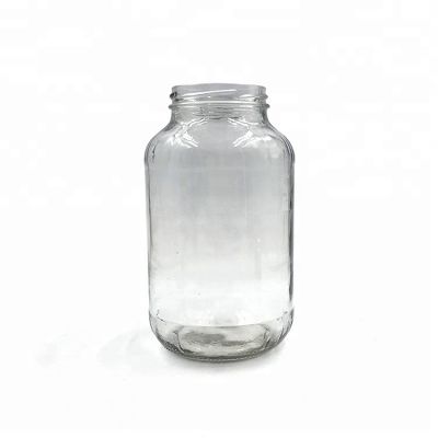 Big size 1200ml round chinese pickle jar with twist off 69mm lid