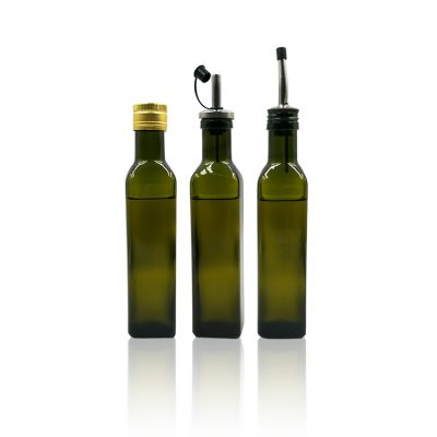 Dark green 250ml marasca bottle cooking oil spray glass bottle for kitchen use 