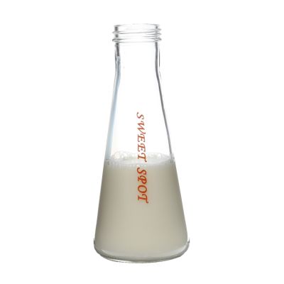 Milk Bottle High Quality 300ml Clear Glass Juice Bottles With Screw Caps 