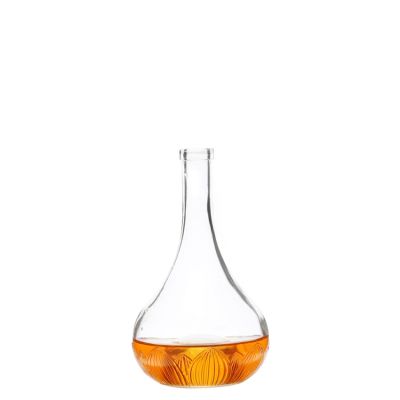 500ml Wholesale Custom Fancy Glass Liquor Bottle Custom Made Glass Bottle For Wine 