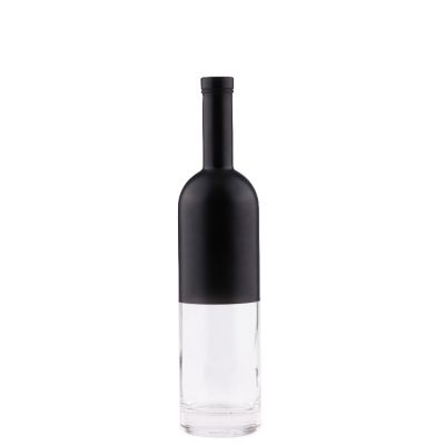 Colored Glass Liquor Red Wine Bottle with Cork Stopped 