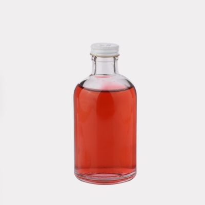 250ml Round Shape Glass Bottle with Screw Stopper for Wine Beverage or Syrup