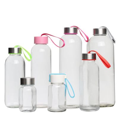 150 300 400 500 750 1000 ml Empty Clear Round Drinking Water Glass Bottle with Cap Supplier 