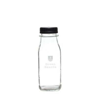 300ml Custom Size clear milk juice water bottle glass 