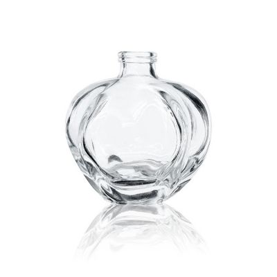 Crown shape clear arabic glass perfume bottle 30ml 