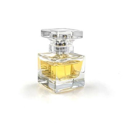 Elegant Rectangle Empty 35ml Guangzhou Perfume Brands bottles Crimp With Surlyn Cap 