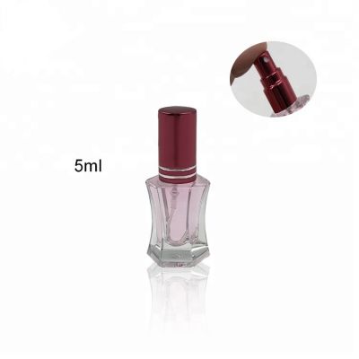 Low moq 5ml hot selling transparent glass spray perfume bottle