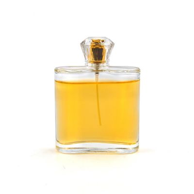Super clear high end best quality 110ml square arabic perfume glass bottle dubai