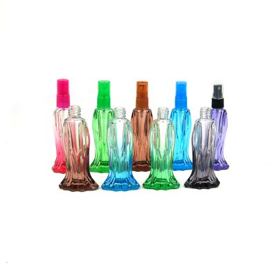 Cheap price color glass perfume spray bottle in fish shape 20ml 