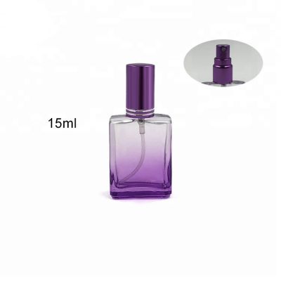 Color painting 15ml rectangle perfume glass bottle for perfume use 