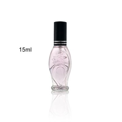 Empty 15ml clear glass perfume bottles with alumite sprayer 