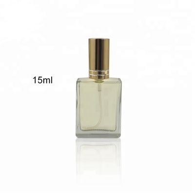 Empty Refillable 15ml Square Atomizers Glass Perfume Bottles With Sprayers 