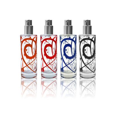 Dubai 35 ml perfume bottle glass spray bottle with electroplate cap 