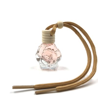 Free sample 10ml glass car perfume bottle with wooden cap 