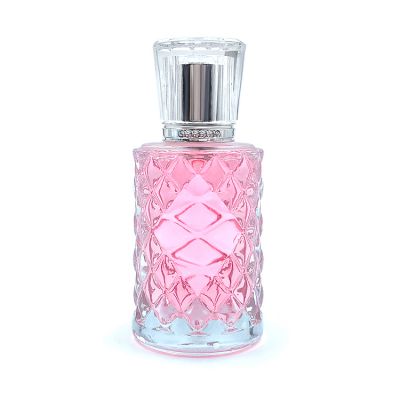 Luxury design 75ml 2.5 oz elegant perfume glass bottle with classic lid 
