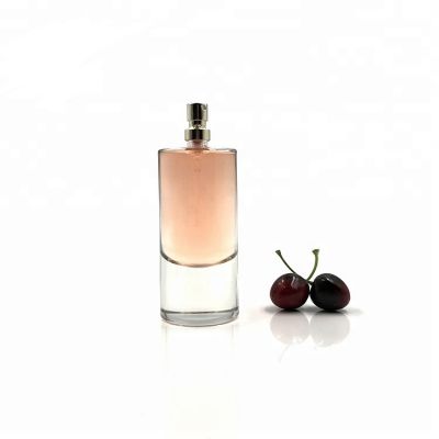 Refillable 75ml round perfume bottle glass with your own logo design 