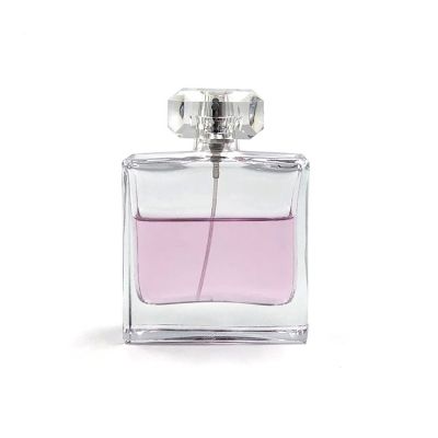 100ml classic fancy square transparent glass pump spray perfume bottle 