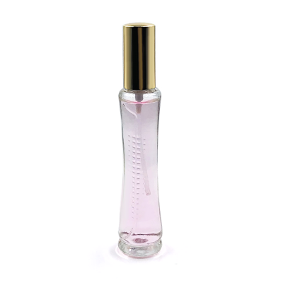 35ml vintage glass empty perfume spray bottle with gold aluminium cap