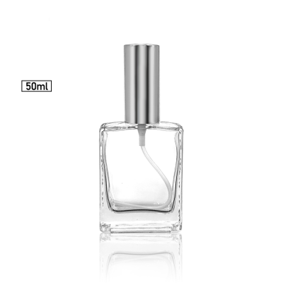 Best Selling Square Perfume Glass Spray Bottle 50ML, Glass Perfume Bottle 50ml