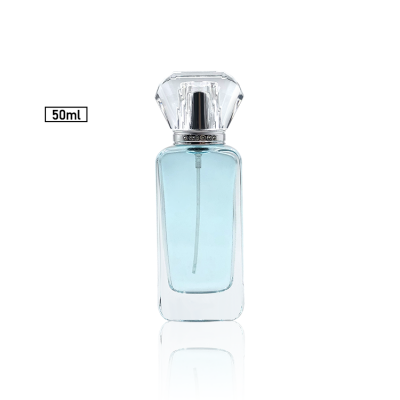 Hot sale crimp neck 50ml empty perfume packaging glass atomizer bottle 