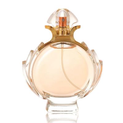 Magic 90ml clear perfume glass fragrance empty bottle with crimp cap 