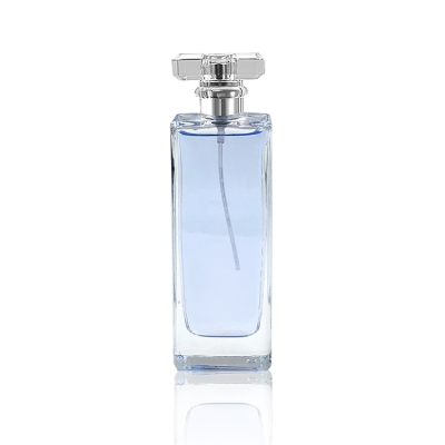 Modern Transparent Glass Perfume Bottles Flat Square Empty Atomizer Perfume Bottle 50ml 