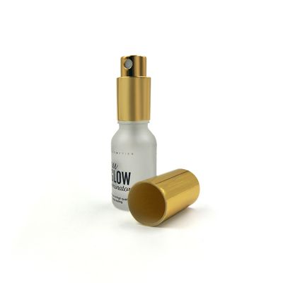 Screen printing surface 15ml skin care use beauty oil bottle with pump 