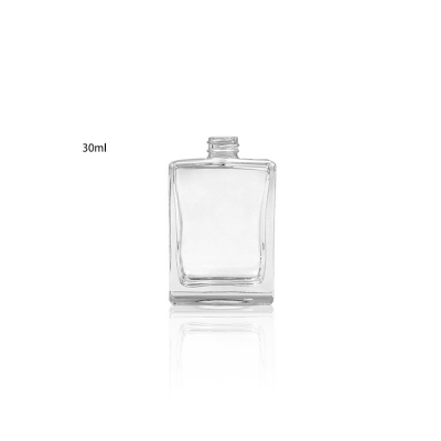 Square 30ml clear glass perfume bottle empty