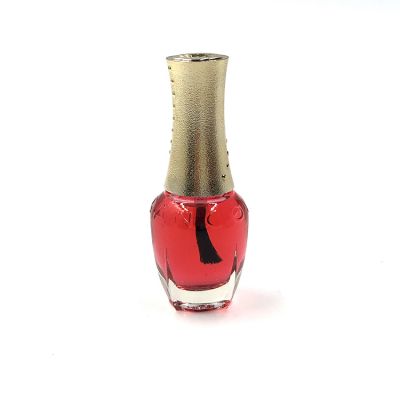 14ml glass nail polish bottle shiny metallic gold nail polish cap cosmetic nail polish packaging 