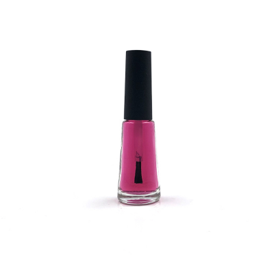 New design 7ml clear nail polish bottle with brush cap 