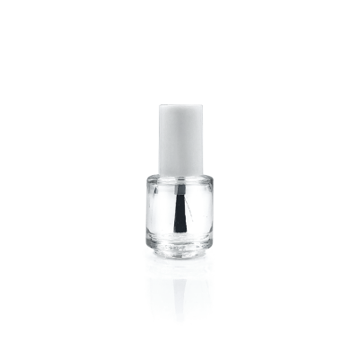 Wholesale 4ml mini glass nail polish oil bottle with white plastic brush cap 