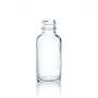 1/2 oz (15ml) CLEAR Boston Round Glass Bottle With Black Child Resistant Dropper