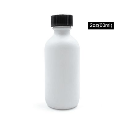 Factory price 2oz milk white frosted glass dropper bottle for sale